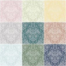 Image of HOLDEN HARLEN WOODLAND DAMASK WALLPAPER ANIMALS FLOWERS LEAVES - CHOOSE COLOUR