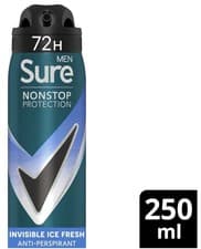 Image of Sure Men Invisible Ice Fresh 72h Protection Antiperspirant Deodorant 250ml