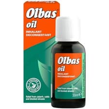 Image of Olbas Oil 30ml - Inhalant Decongestant Oil - Relief from Catarrh, Colds & Blocke