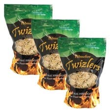 Image of Pack of 3 Homefire Twizlers Natural Firelighters For Fires & Barbecues 300g