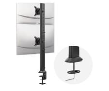 Image of HEMUDU Dual Monitor Articulating Desk Mount Arm Stand - Vertical Stack  13-34"