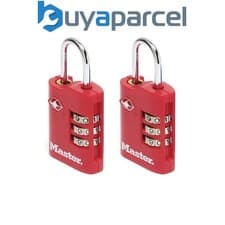 Image of Master Lock 4686EURT TSA 3-Digit Combination Zinc 30mm Padlock x 2 MLK4686EURT