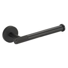 Image of Matt Black Toilet Roll Holder Black, Wall Mounted Brass Body Modern Style holder