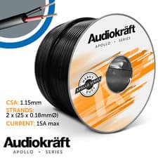Image of AudioKraft 2-Core Speaker Cable Indoor/Outdoor HiFi Wire Black/White (Per Metre)