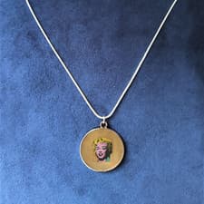 Image of Gold Marilyn Monroe ladies necklace (Warhol, Art)