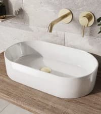 Image of Oval Countertop Basin 525mm - Tennessee - White