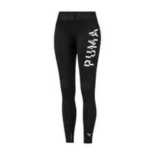 Image of Puma Womens Logo 7/8 Leggings Black Color Block Big Logo Active Wear 518338 05 L
