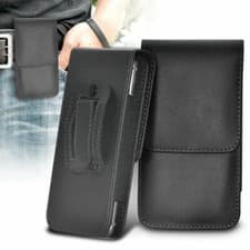 Image of Quality Excellent Vertical Belt Pouch Sleeve Phone Case Cover✔Solid Black