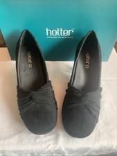 Image of Hotter Shoes Size 7.5 New Suede Comfort Fit Heels