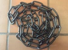 Image of Strong 7mm x 49mm  2.2m Length HEAVY DUTY Black Welded Steel Chain Security Lock
