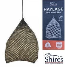 Image of SHIRES SOFT MESH HAYLAGE NET Small Holes Length 40" Holes 1" Black