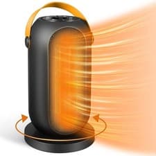 Image of PTC Electric Space Heater 1200W Portable Oscillating 3 Modes Black UK Plug