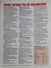 Image of Adobe Acrobat Pro DC Introduction Quick ReferenceFREE SHIPPING 9781944684563 NEW
