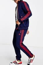Image of MED adidas OG MEN'S BECKENBAUER TRACKSUIT JACKET & PANTS Blue/Red LAST 1