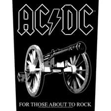 Image of 🤘 AC/DC - For Those About To Rock Rückenaufnäher Backpatch NEU & OFFICIAL!