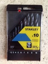 Image of Stanley x10 Piece HSS-R DIN 338 Drill Pack STA56030 +++Brand New+++