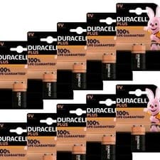 Image of 10 x Duracell Plus 9V PP3 6LR61 Alkaline Battery   Expire 2029