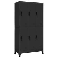 Image of Locker Cabinet Anthracite 90x45x180 cm Steel