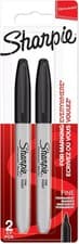 Image of Sharpie Permanent Markers | Fine Point | Black | 2 Count