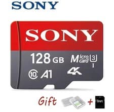 Image of 128GB Micro SD Card Memory Card Class 10 for Camera Phones SD Card & Adapter