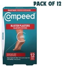 Image of Compeed Medium Size Blister Plasters 5,6,12 Hydrocolloid Plasters Foot Treatment