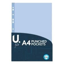Image of A4 Punched Pockets, 1 - 500 Buy More For Better Prices