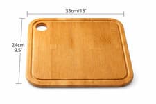 Image of Extra Large Wooden Chopping Board Bamboo Cutting Serving Wood Kitchen Food