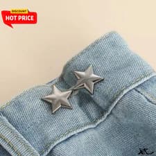 Image of Adjustable Seamless Invisible Waist Buckle Jeans Tightening Tool for Lazy Person