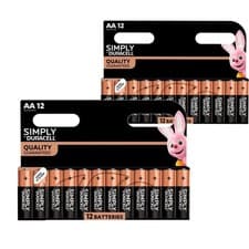 Image of Duracell Simply AA Alkaline Batteries Pack of 24 LR6 MN1500