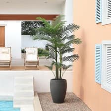 Image of Large Artificial Areca Palm Tree – 240cm (8ft) – With Planter