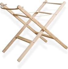 Image of Clair De Lune Natural Moses Basket with Folding Stand for Easy Assembly
