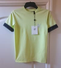 Image of SikSilk Women's T-Shirt Yellow Taped Crop UK8 XS BNWT