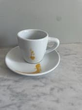 Image of RARE Bialetti Venezia Yellow Espresso  Coffee Cup And Saucer Excellent
