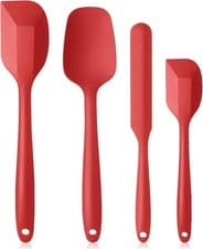 Image of 4 Silicone Spatula Cooking Baking Set Mixing Heat Resistant Non Stick Kitchen Ut