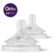 Image of Philips Avent Responsive Natural Pacifier Slow Flow Pack 2