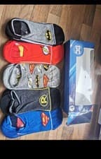 Image of DC Superhero Socks, Comes In A Box, Size Kids 11.5-3