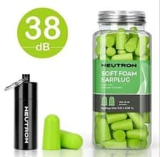Image of Soft Foam Ear Plugs with Travel Case Noise Cancelling 60x Pairs For Work Sleep