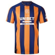 Image of Rangers 2023 2024 Third Away Football Shirt Blue Orange Stripe Size Womens 20