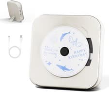 Image of Portable CD Player with Transparent Lid, Speakers, Bluetooth, USB Port