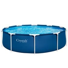 Image of Steel Pro Round Frame Swimming Pool Outdoor Garden Set 10ft Blue