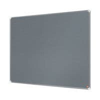 Image of Nobo Premium Plus Felt Notice Board 1200 x 900mm Grey 1915196