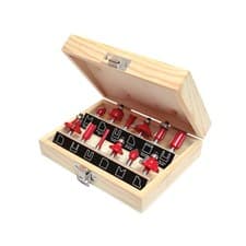 Image of Faithfull 1/4in TCT Router Bit Set, 12 Piece
