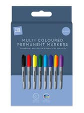 Image of Multicoloured Permanent Markers 8pk