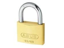 Image of ABUS Mechanical 65/60Mm Brass Padlock Keyed Alike 6601 ABUKA12006