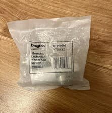 Image of Drayton 0705900B 15mm Angled TRV4 Replacement Lockshield + White Cap Chrome BNIP