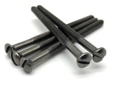 Image of M3.5 x 50MM BLACK NICKEL ELECTRICAL SOCKET SCREWS PLUG OUTLET ELECTRICAL SCREW