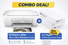 Image of HP DeskJet 2810e All-in-One Printer + A4 Multipurpose Paper Combo