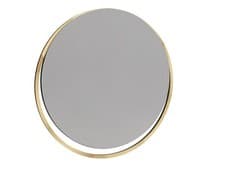 Image of Round Wall Mirror with Offset Frame - Federico by Gillmore British Design