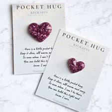 Image of Handmade Resin - Pocket Hug for Friends & Family | Personalised Gift | Keepsake