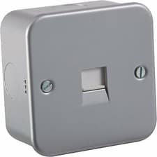 Image of Knightsbridge Metalclad Metal Clad Telephone Master Wall Socket Single Flush